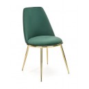 Стул HALMAR K460 темно-зеленый/золотой